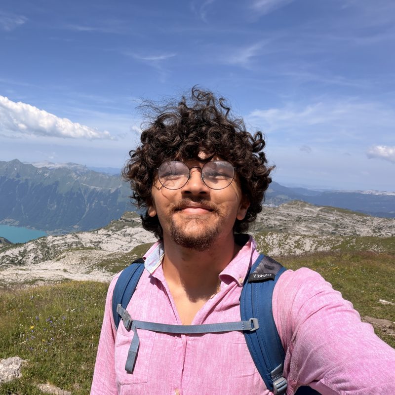 Darshon Singh hiking in the Swiss Alps